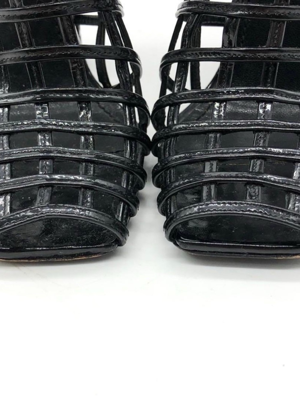 Yves Saint Laurent SS 2009 Black Caged Peep-Toe High Heel Boots - Women - Picture 8 of 10
